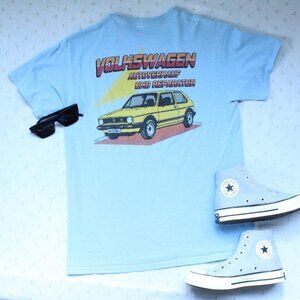 volkswagen baby blue graphic t-shirt size medium